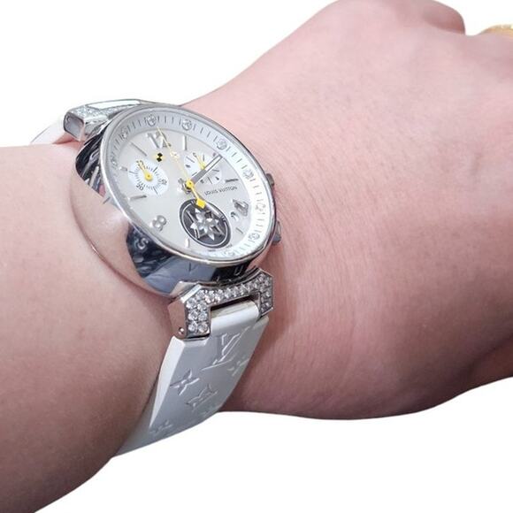 Louis Vuitton Diamond Tambour Lovely Cup 34mm Ladies Watch - Picture 10 of 10